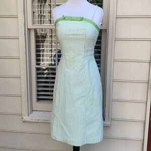 EUC -Green Seersucker Dress Size 2